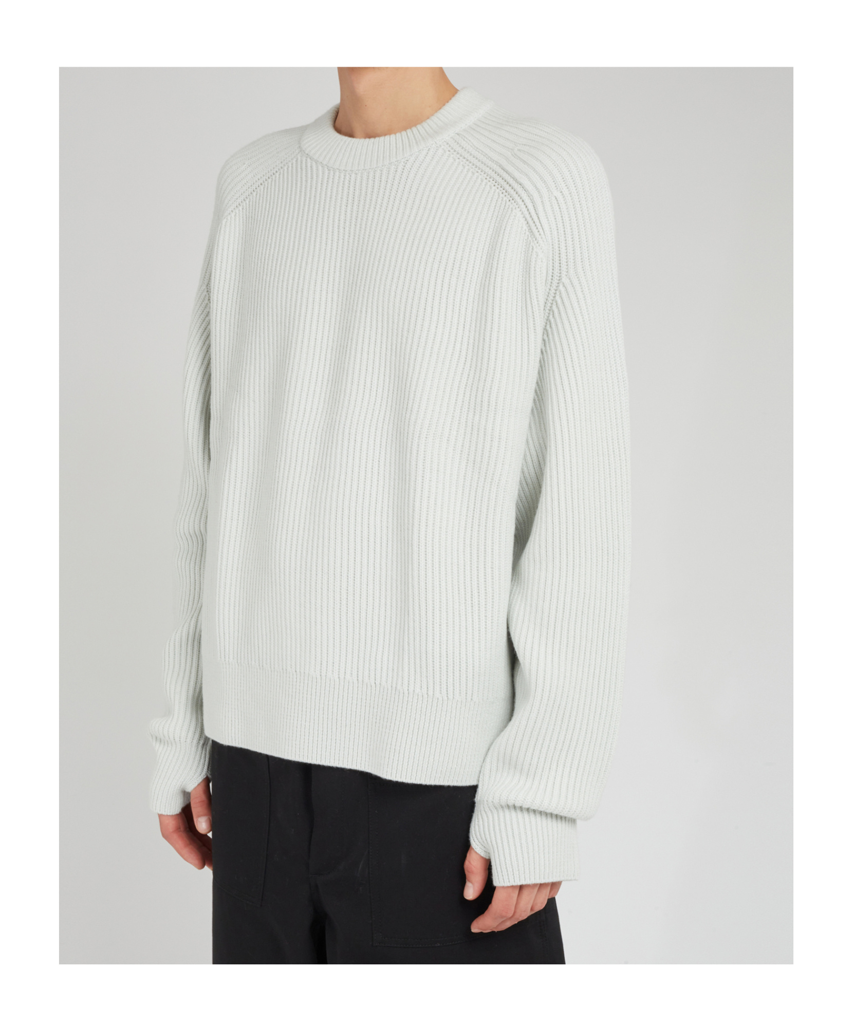Studio Nicholson Crew Neck Sweater In White