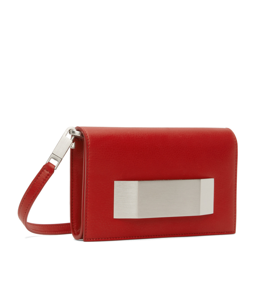 Rick Owens Magnetic Closed Shoulder Bag In Red