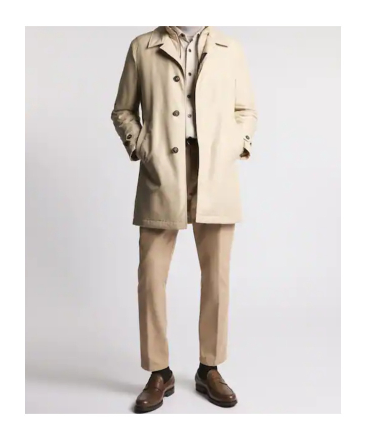 Fay High-neck Zip-fastening Jacket In Brown