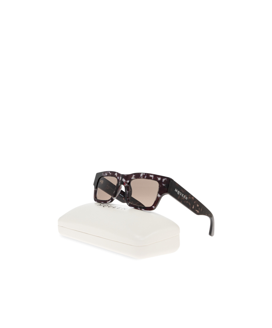 Alexander Mcqueen Frame Sunglasses In Nude