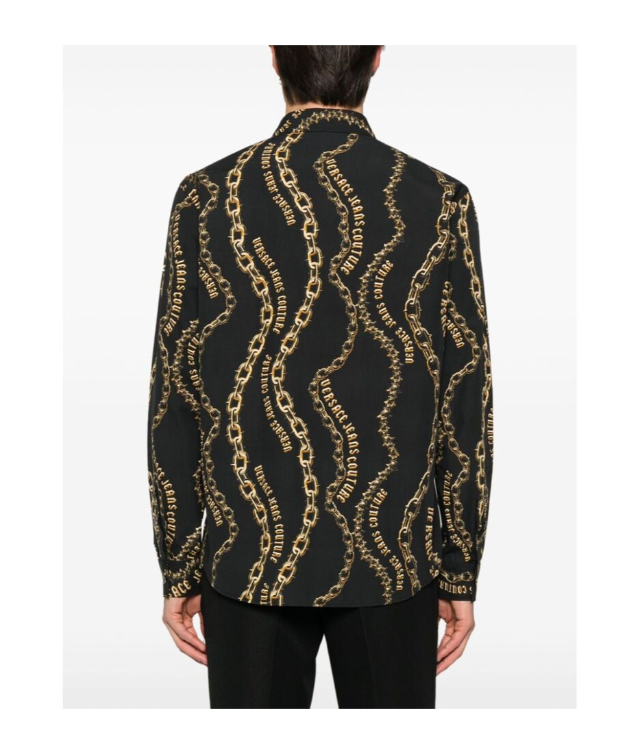 VERSACE JEANS CHAIN COUTURE COTTON SHIRT