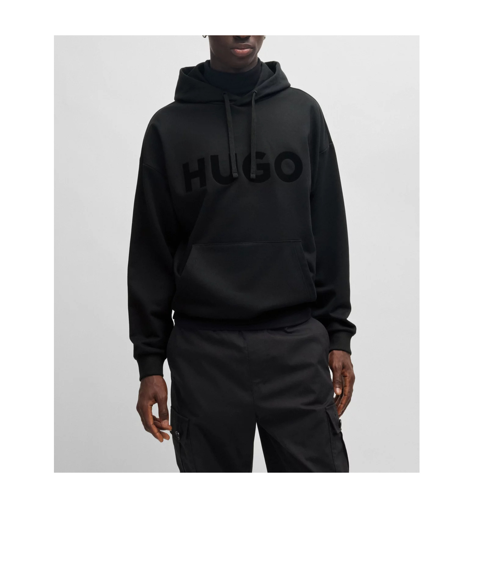 HUGO BOSS LOGO-PRINT HOODIE