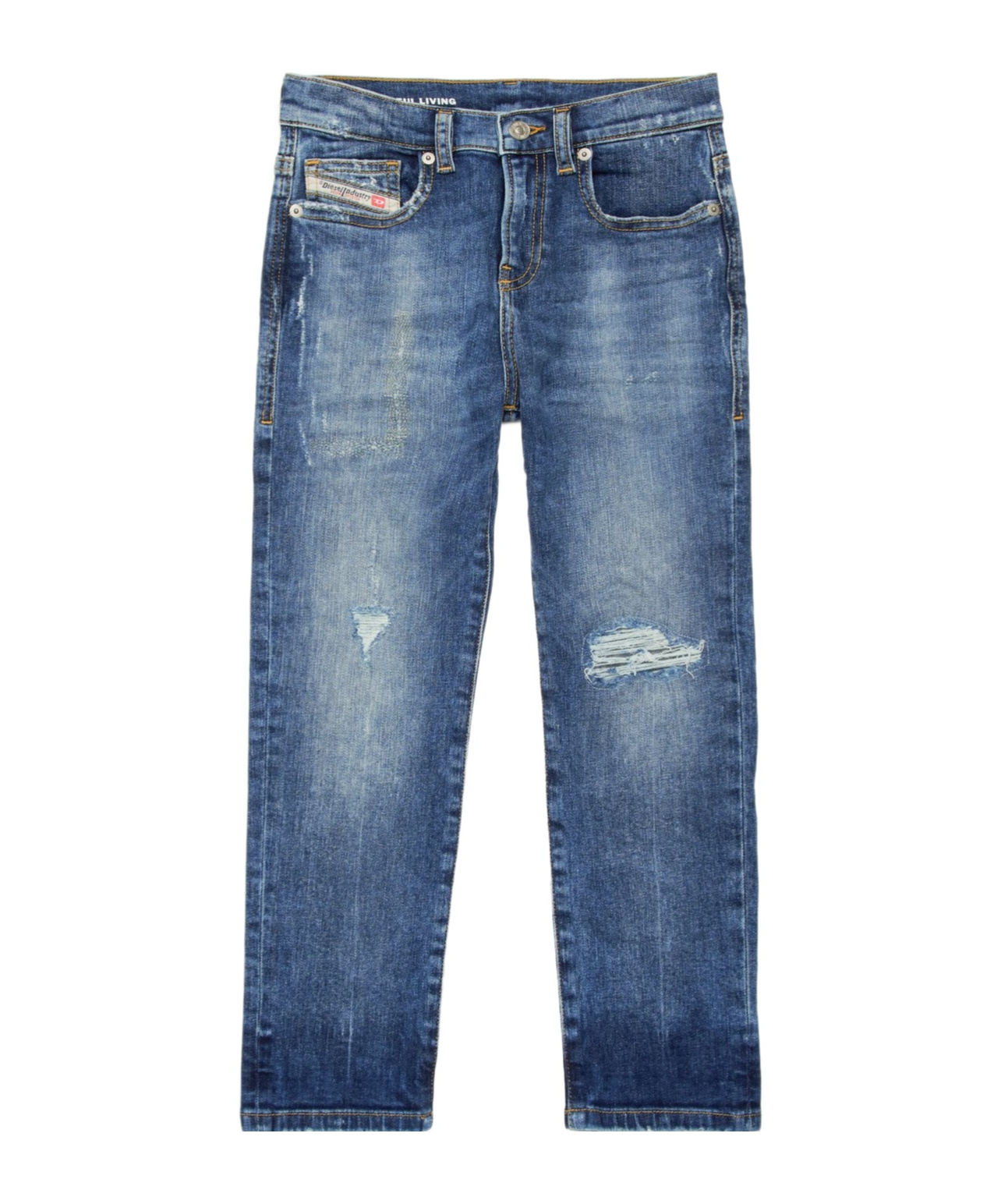 Diesel Mid-rise Slim-fit Jeans In Blue