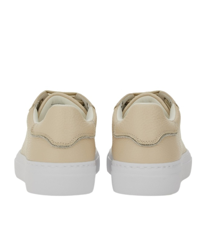 Shop Fabiana Filippi Round Head Low-cut Casual Shoes In Nude