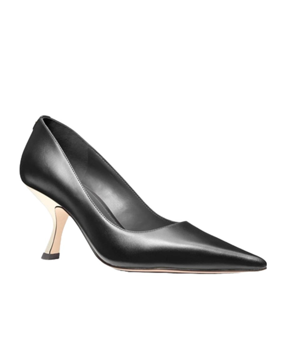 Michael Michael Kors Luna Leather Decollete In Black