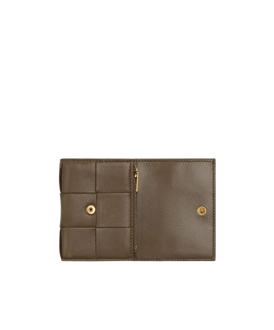 Bottega Veneta Small Three-fold Wallet In Brown