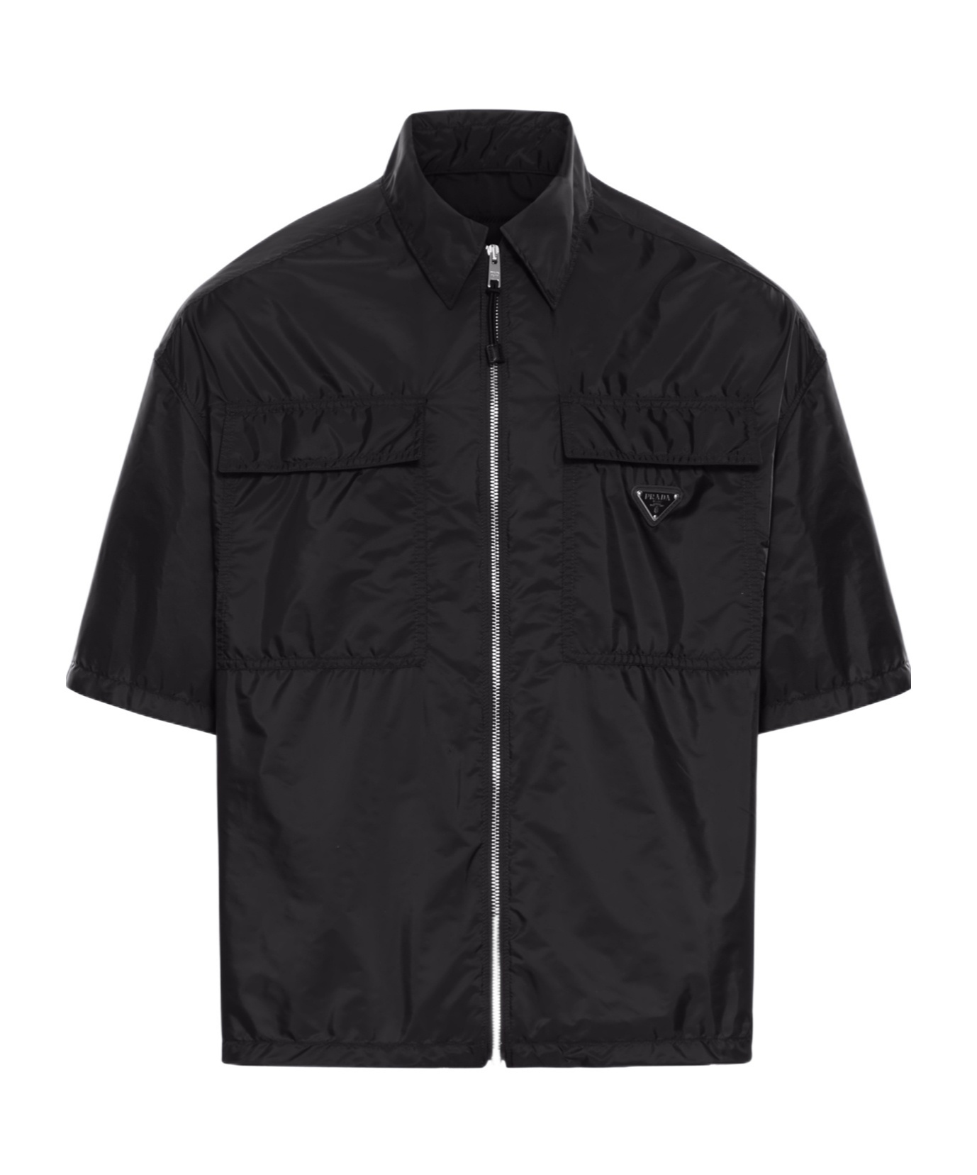 PRADA SHORT-SLEEVE LIGHT RE-NYLON SHIRT