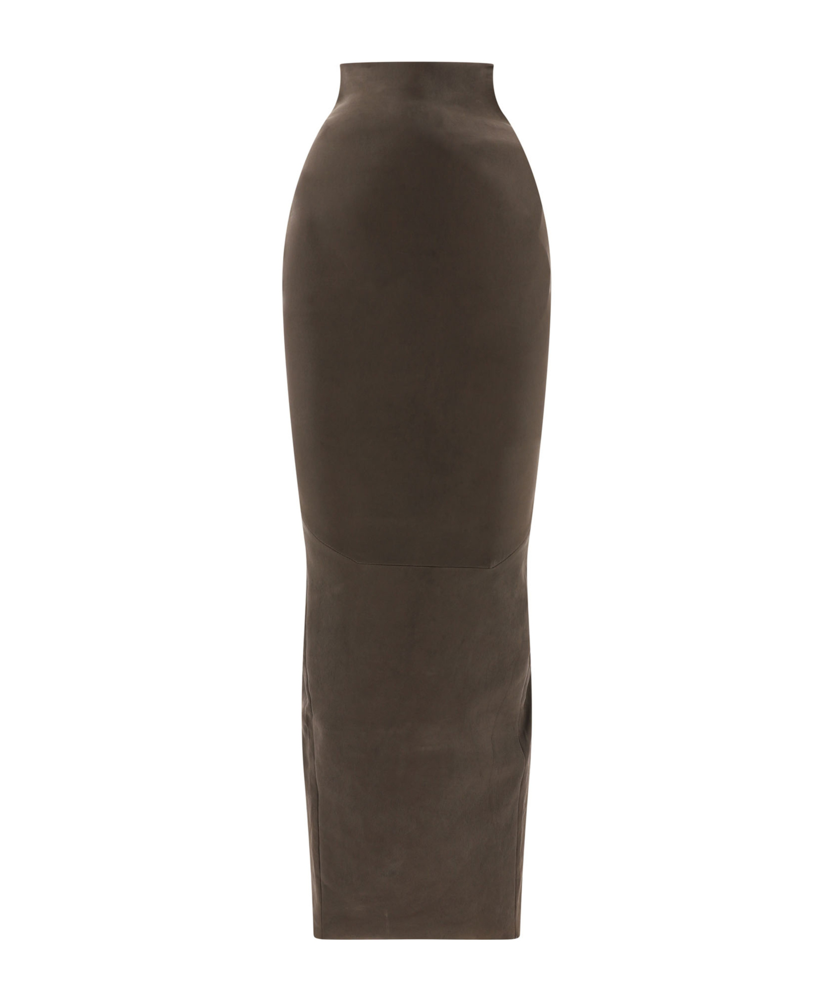 Rick Owens Drkshdw High-waisted Pencil Skirt In Brown