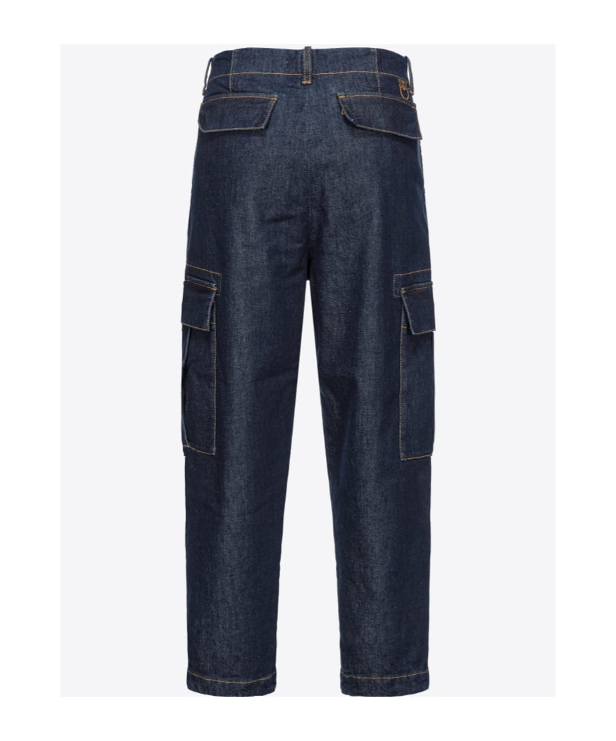 Pinko Sonata Wide-leg Jeans In Black