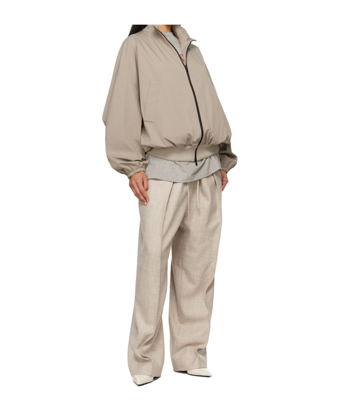 Fear Of God High Necked Vented Track Jacket With In Brown