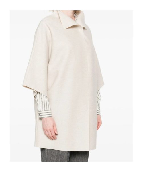 Harris Wharf London Short-sleeve Collared Jacket In Sand
