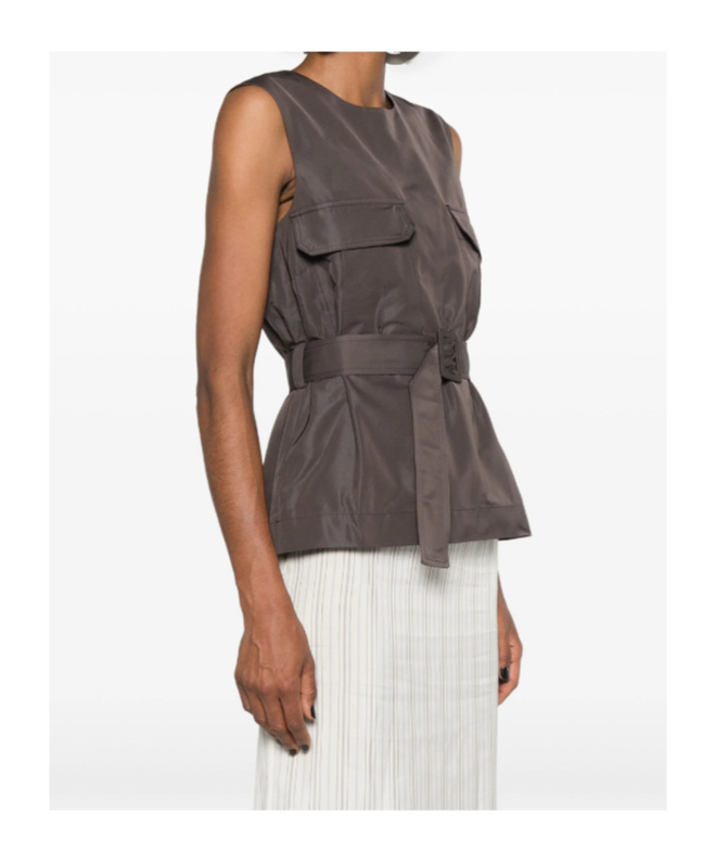 P.A.R.O.S.H SLEEVELESS BELTED TOP 