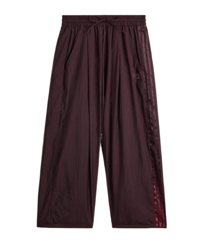 Y-3 Gradient 3-stripes Nylon Wide Pants In Red