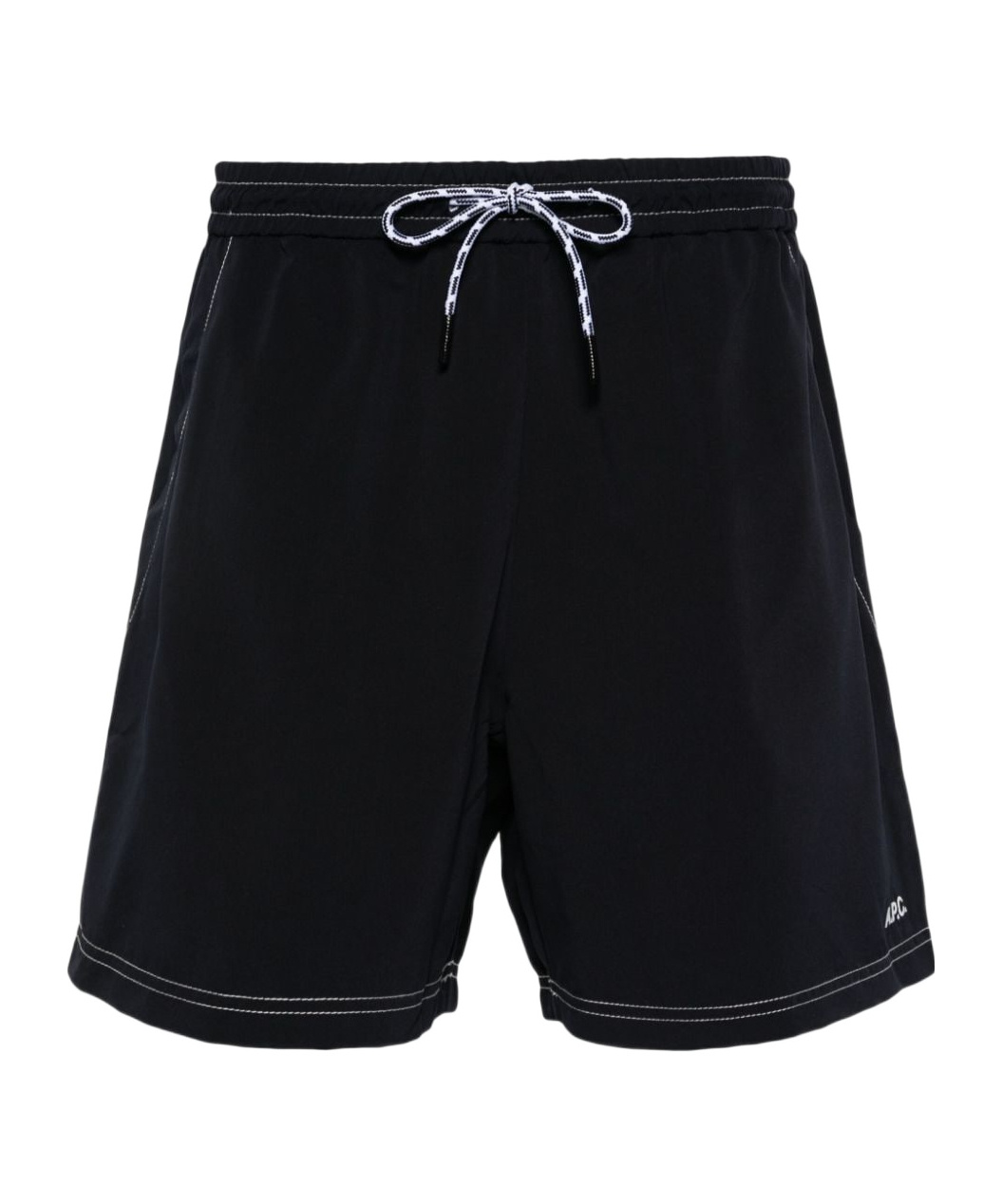 Apc Logo-embroidered Swim Shorts In Black