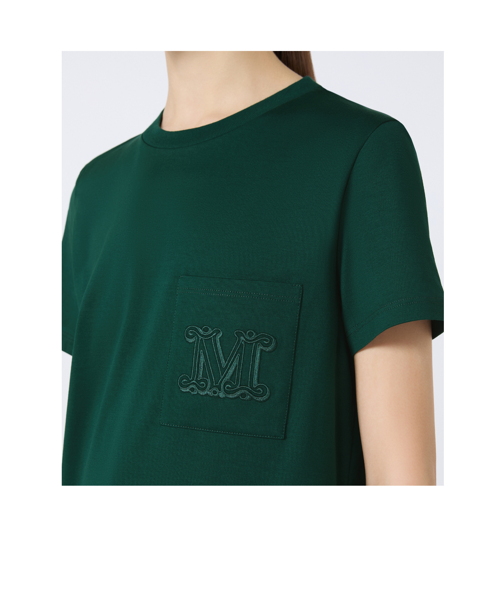 Max Mara Cotton Jersey T-shirt In Green