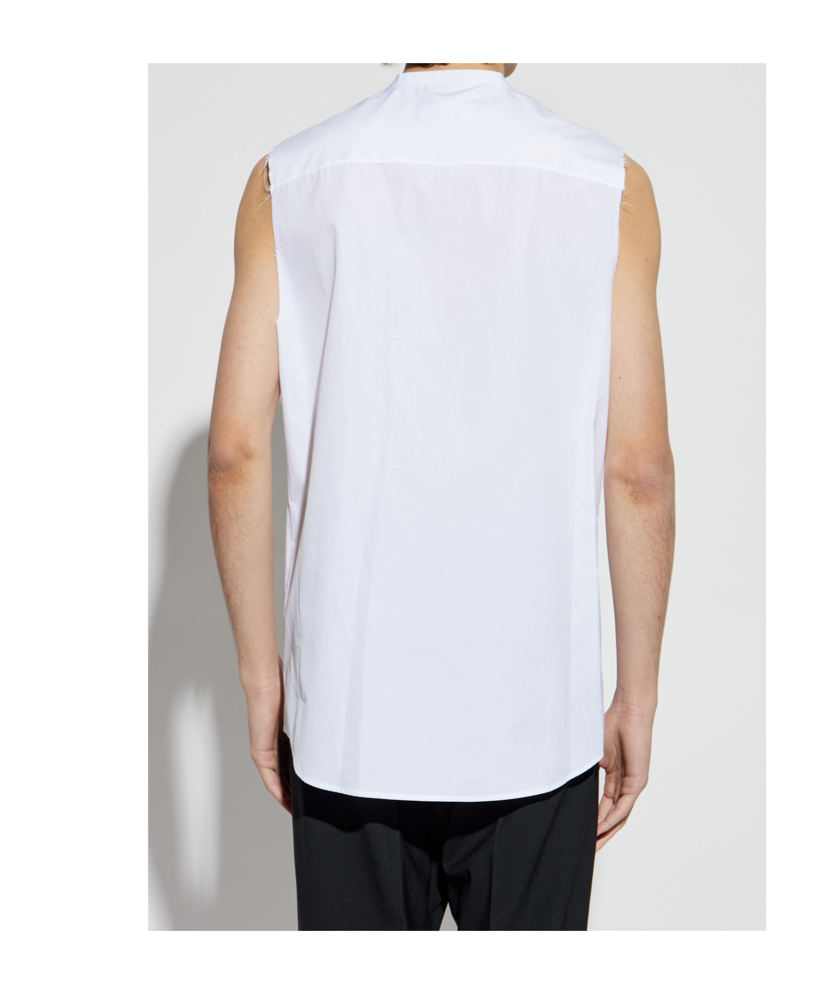 Dsquared2 Cotton Sleeveless Shirt In White