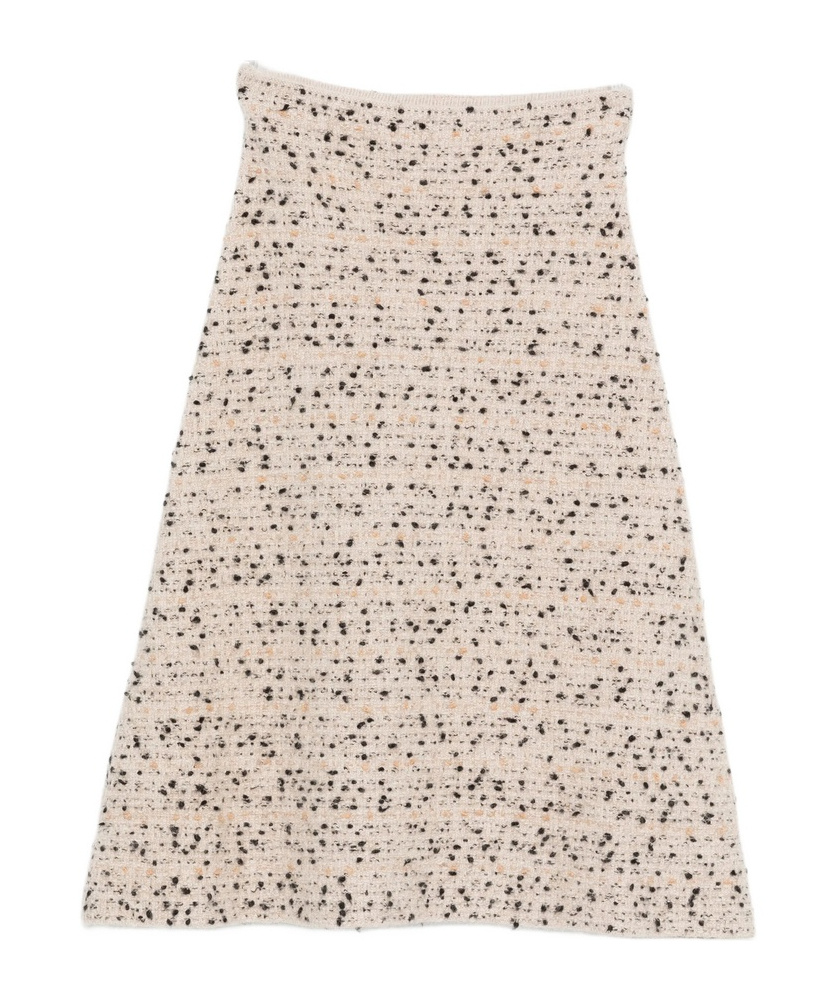 Fabiana Filippi Tweed Midi Skirt In Multi