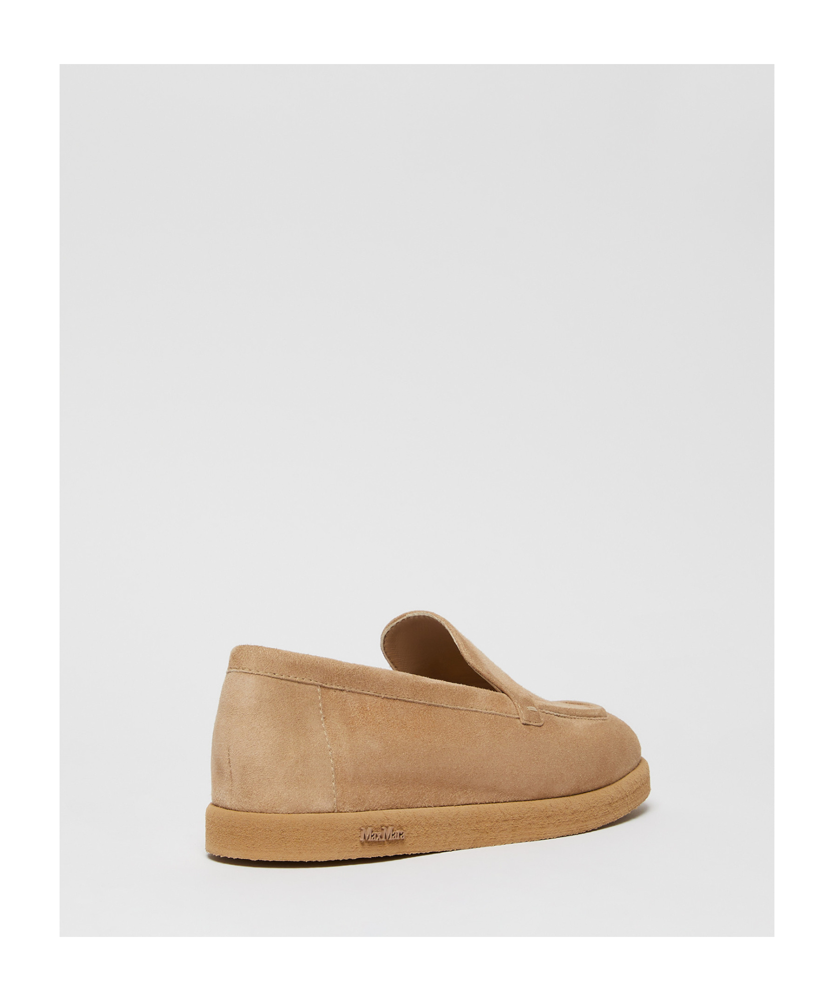 Max Mara Beige Goat Leather Loafers In Nude
