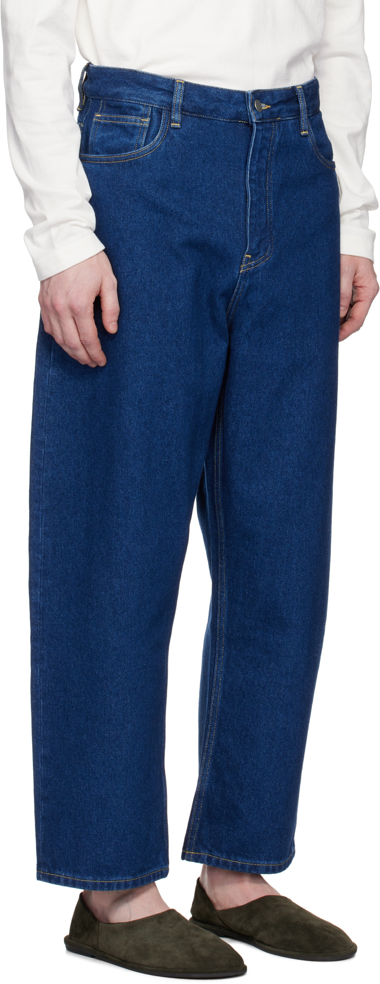 Studio Nicholson Land Jeans In Blue