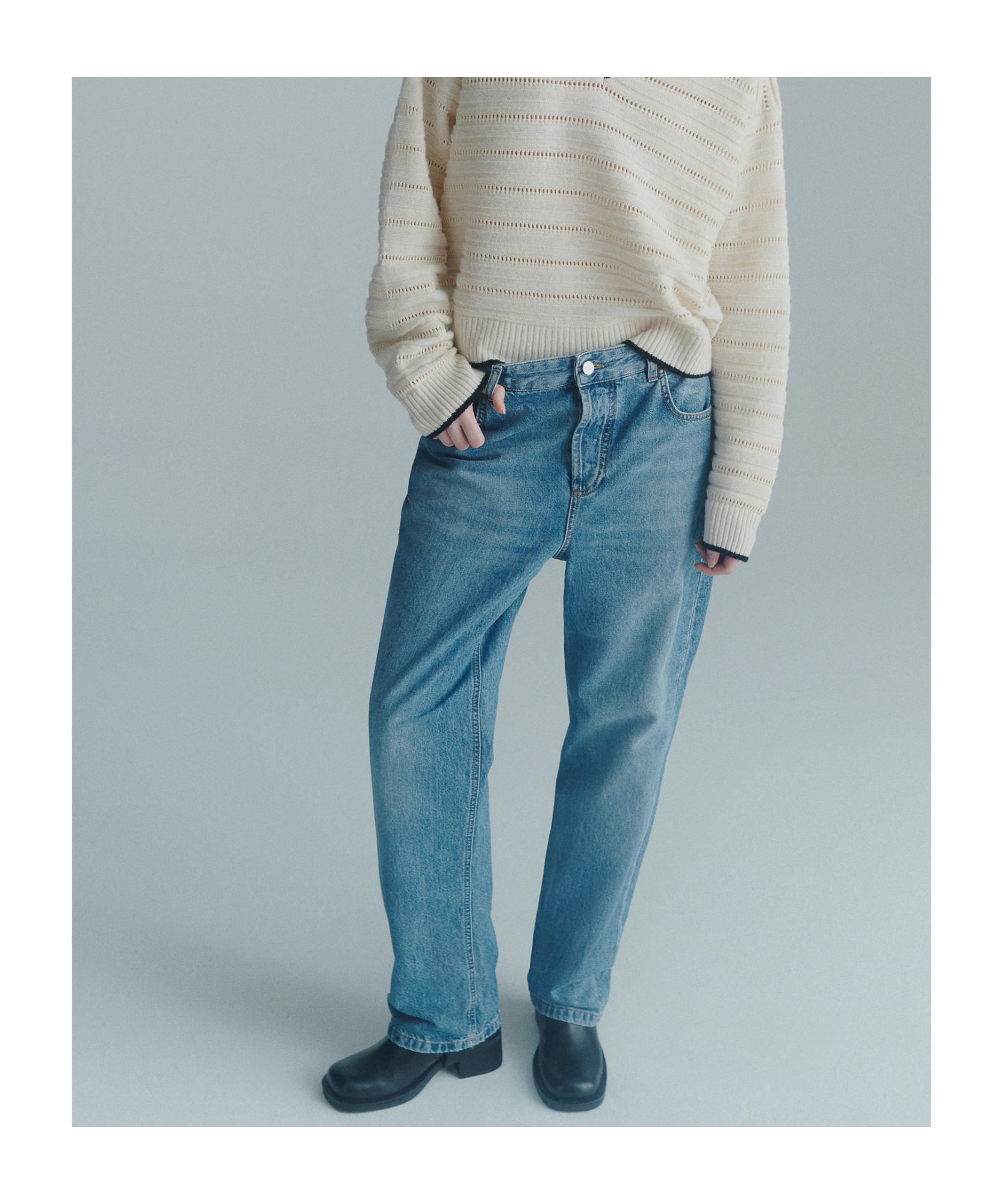 Marella Tomboy Jeans - Delave Blue In Blue