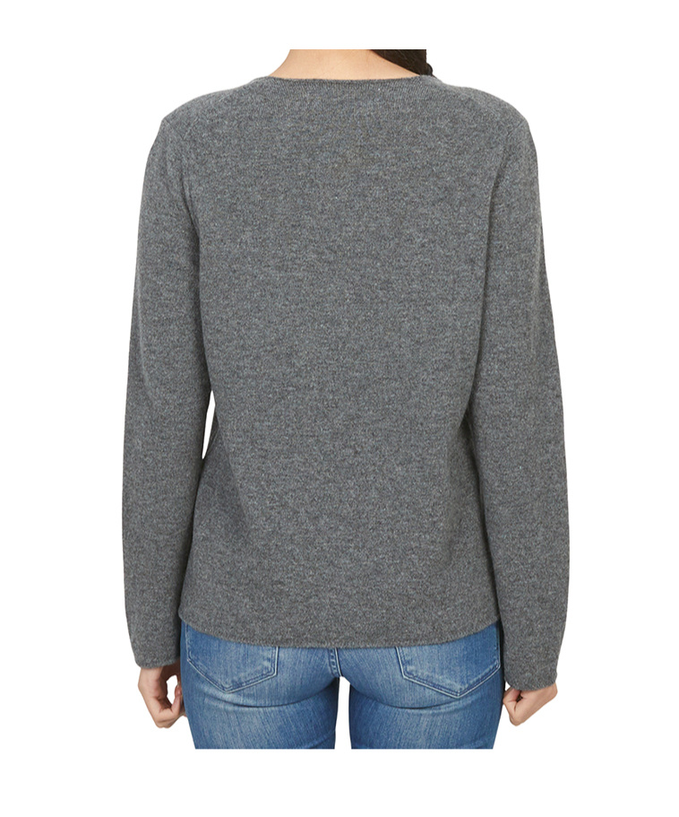 Comme Des Garçons Play Long Sleeve Sweater In Gray