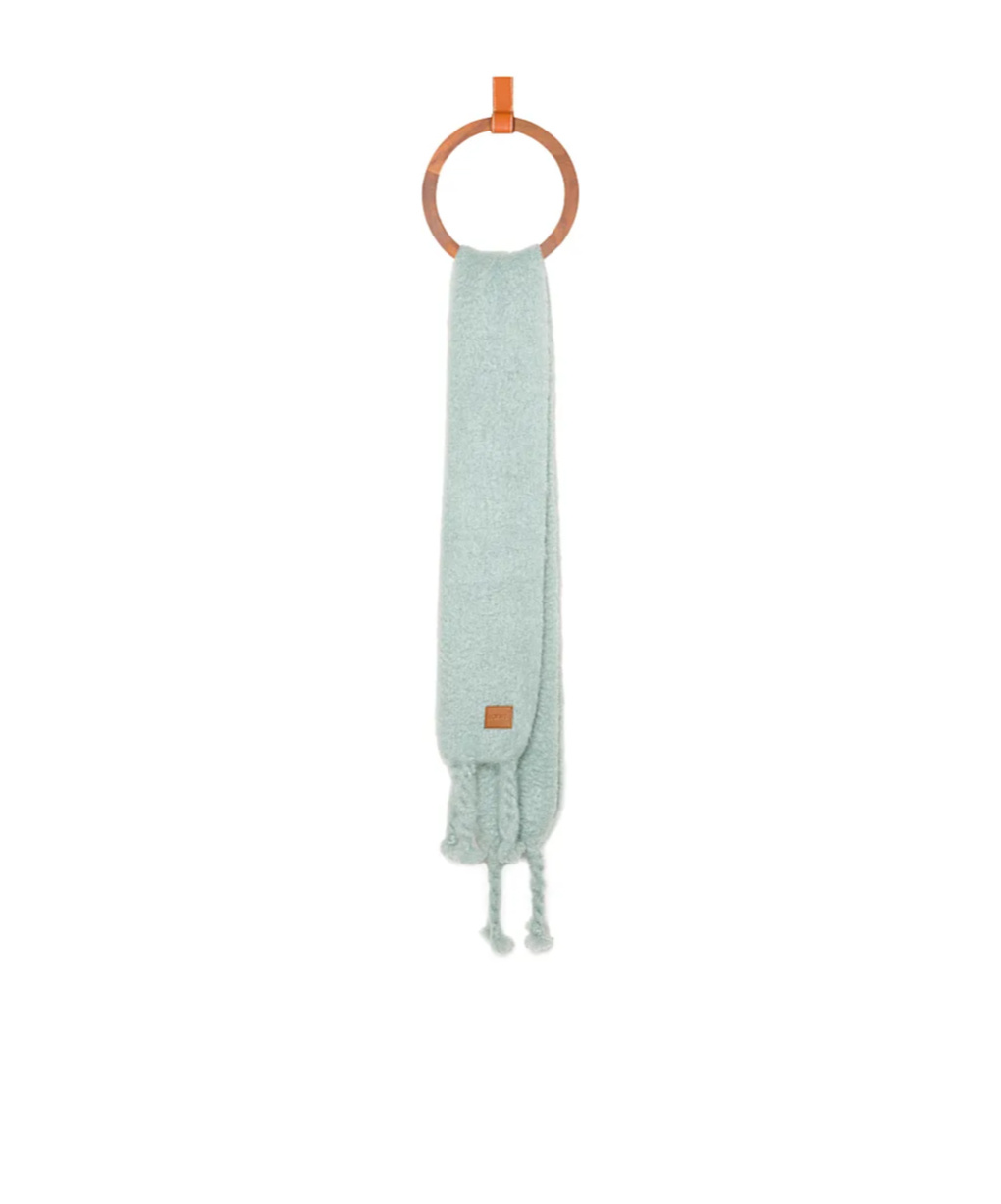 Loewe Knitting Tassel Scarf In Green
