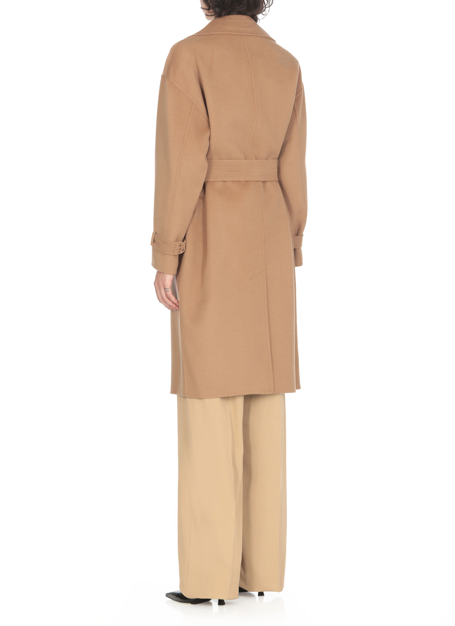 Max Mara Long-sleeved Coat In Green
