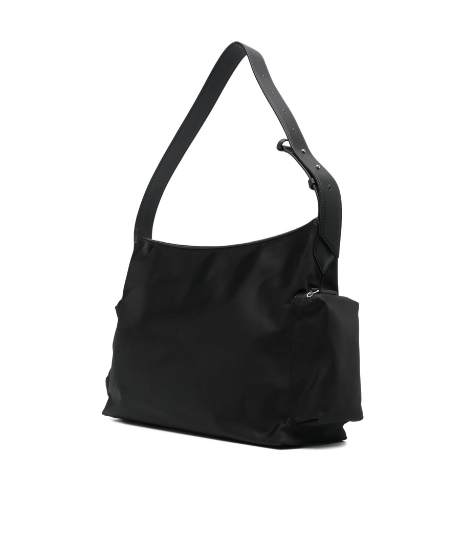 Mcm Nylon Shoulder Bag With Spacious Compartments In Black