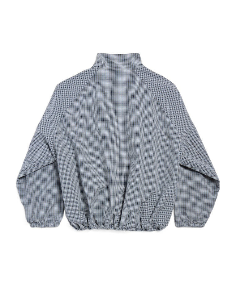 Balenciaga Men's Zip-up Jacket In Beige/blue In Gray