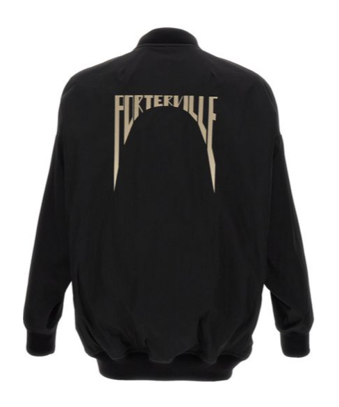 Rick Owens Jumbo Peter Flight Distressed Cotton Jacket In Black