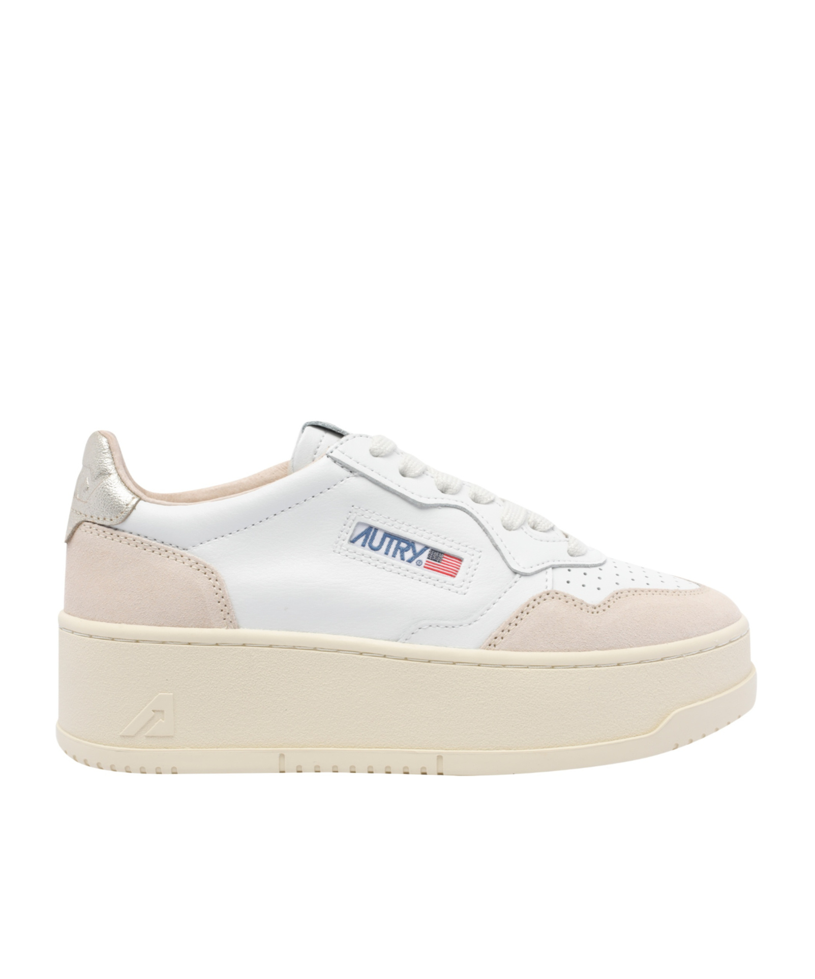 Autry Platform Low-top Sneakers With Platform Sole In White