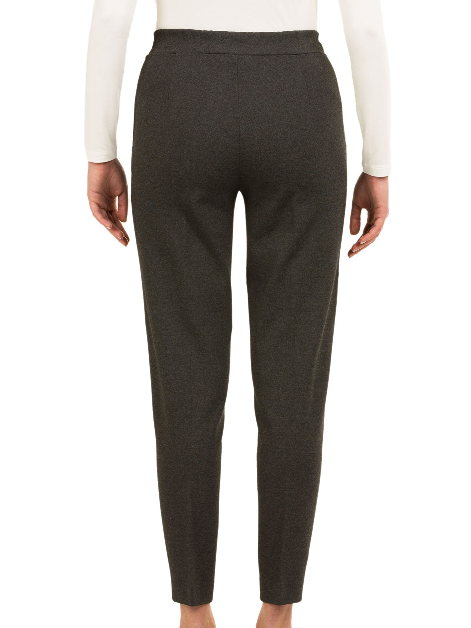Le Tricot Perugia Tapered Casual Pants In Brown