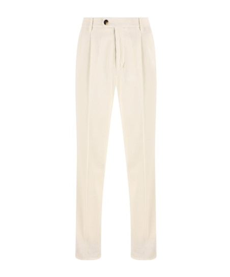 Brunello Cucinelli Belt Loops Slacks In White