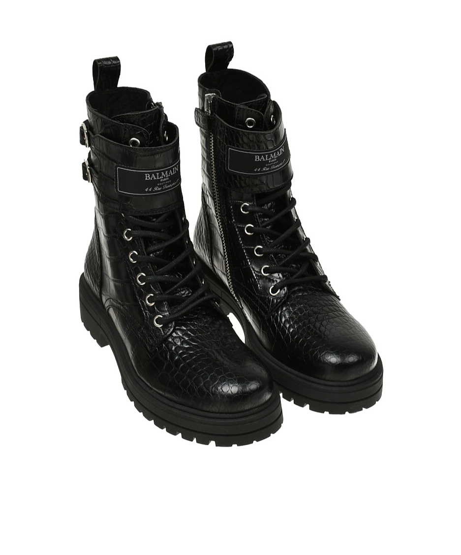 Balmain Laced Boots In Black