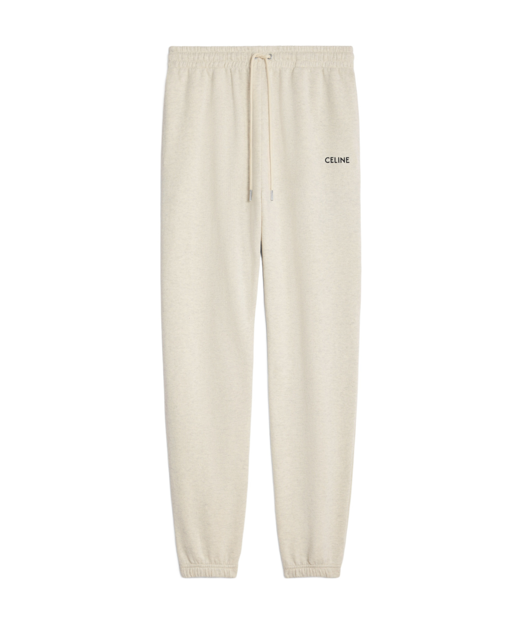 Celine Elastic Waist Sweatpants In White