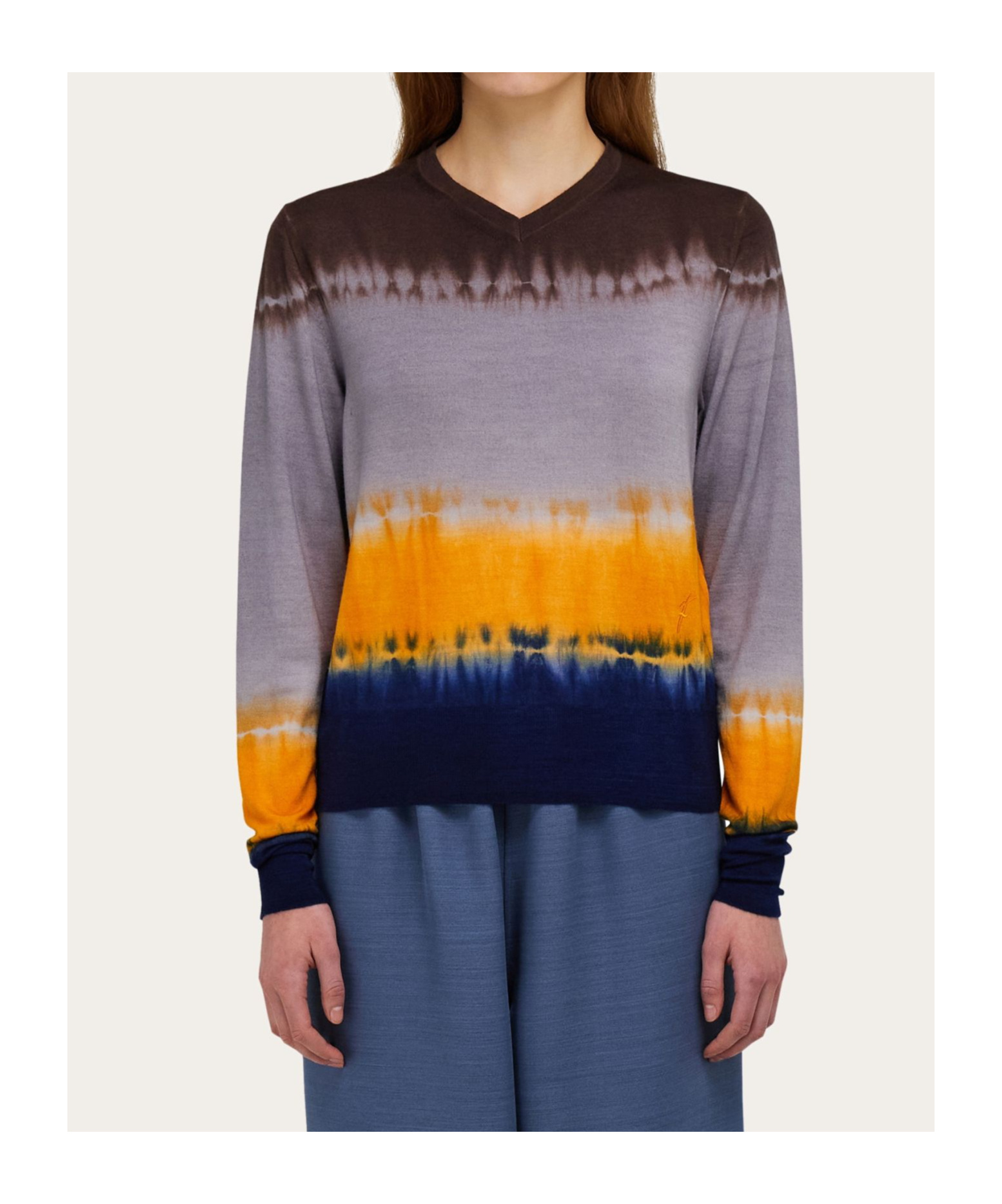 Ferragamo Tie-dye Pullover Sweater In Multi