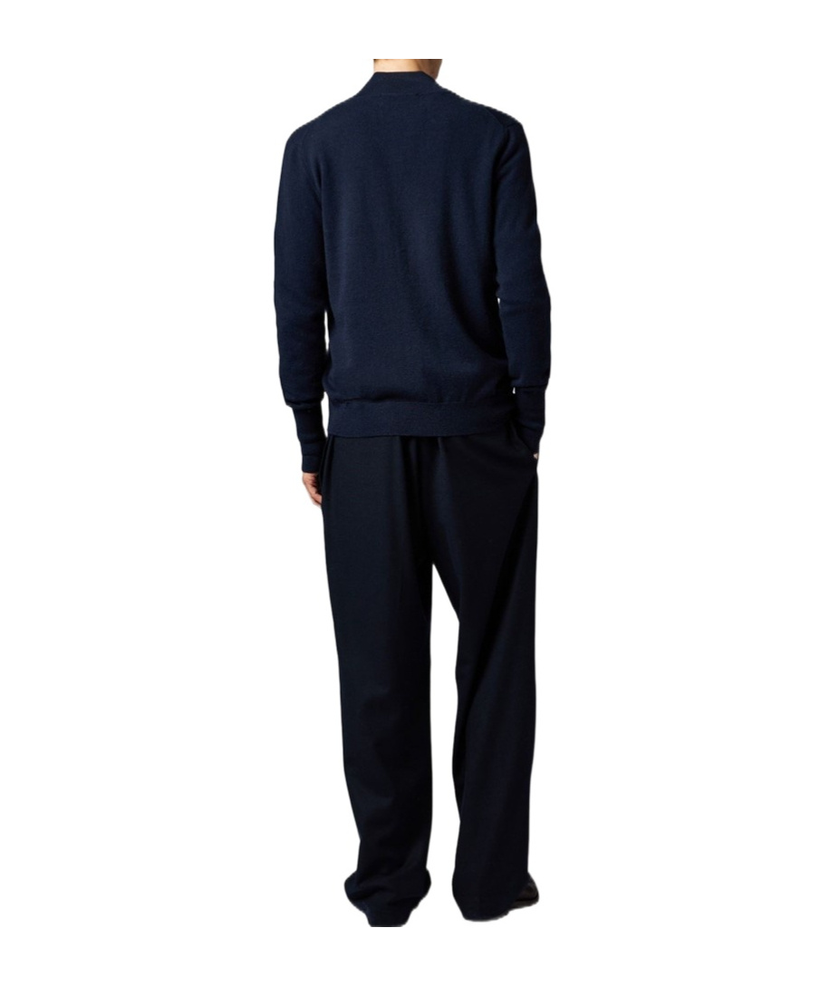 Ballantyne Black Zipped Cardigan With High Collar In Black