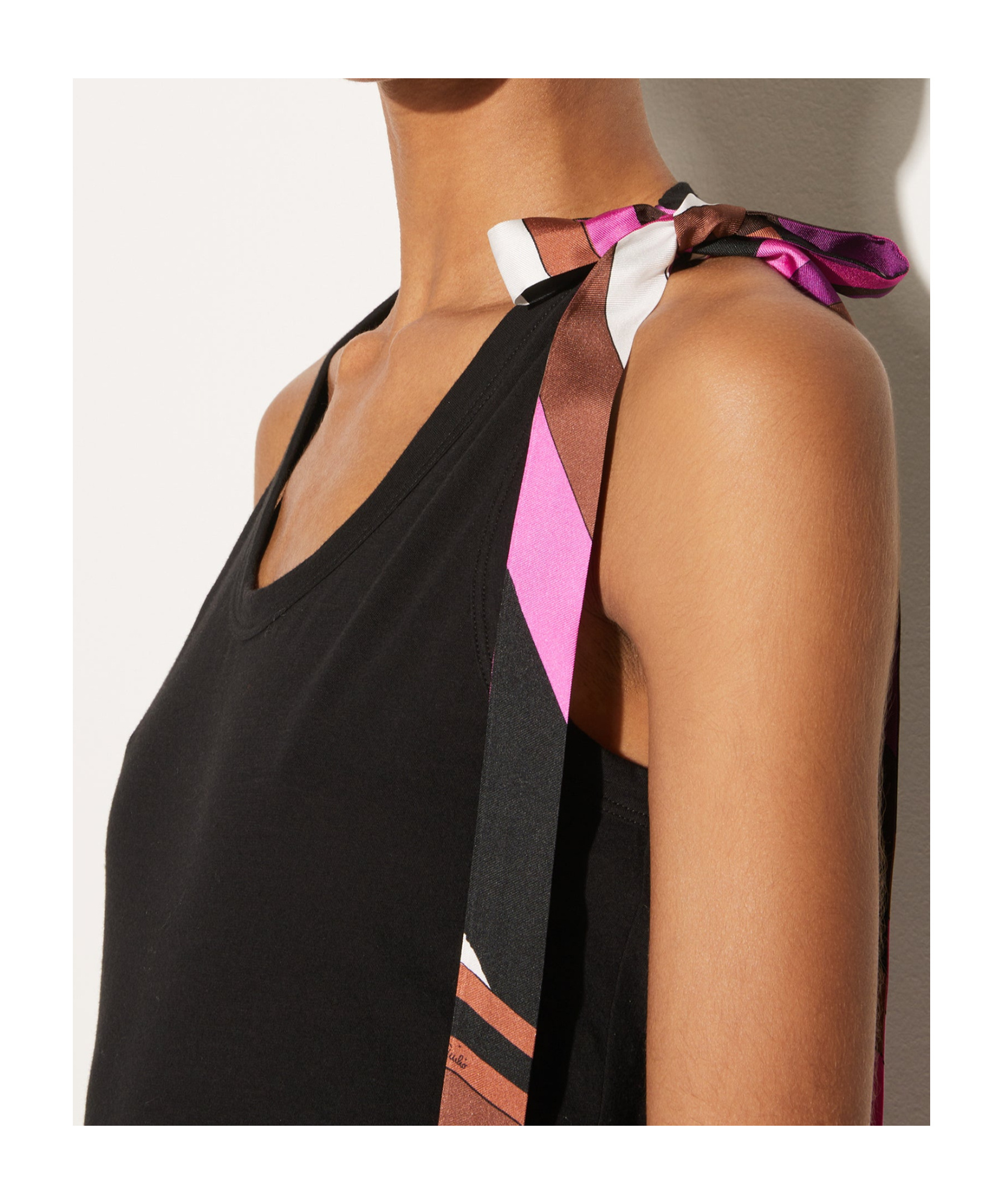 EMILIO PUCCI SCOOP-NECK JERSEY TANK TOP 