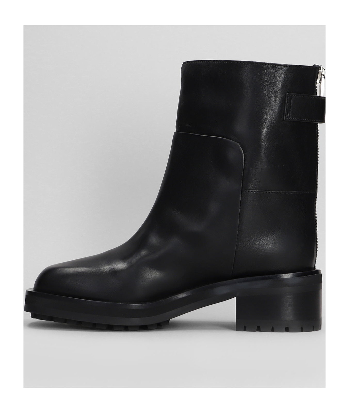 Jimmy Choo Brooklyn Ab 50 Leather Boots With Adjustable Strap In Black