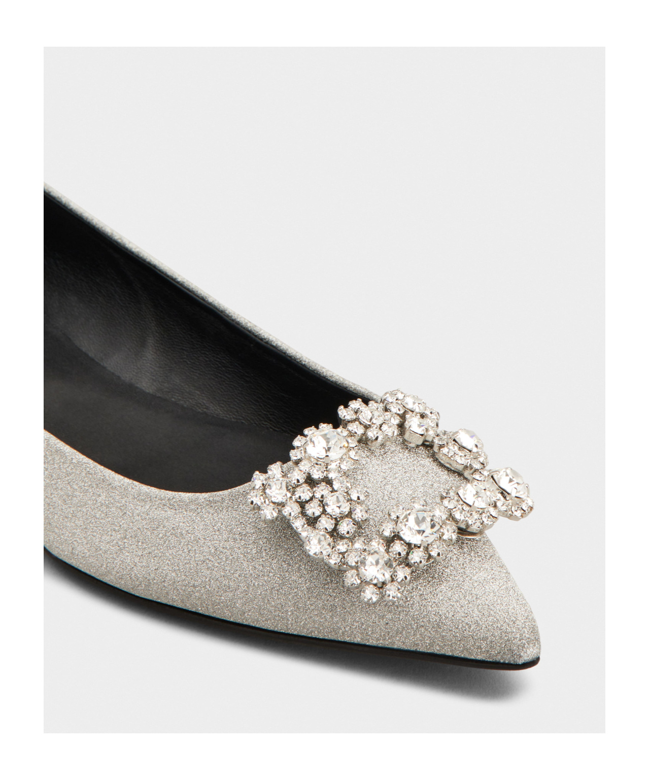 Roger Vivier Logo Ballet Shoes In Silver
