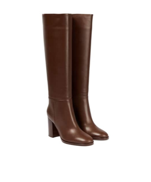 Gianvito Rossi Knee-high Leather Boots In Brown