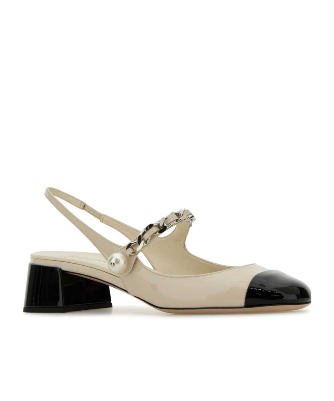 Miu Miu Leather-trimmed Raffia Slingback Mary Janes In Nude