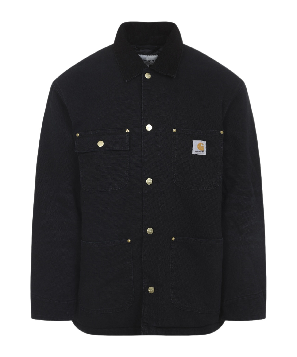 Carhartt Wip Structured Organic Cotton Casual Jacket In Black