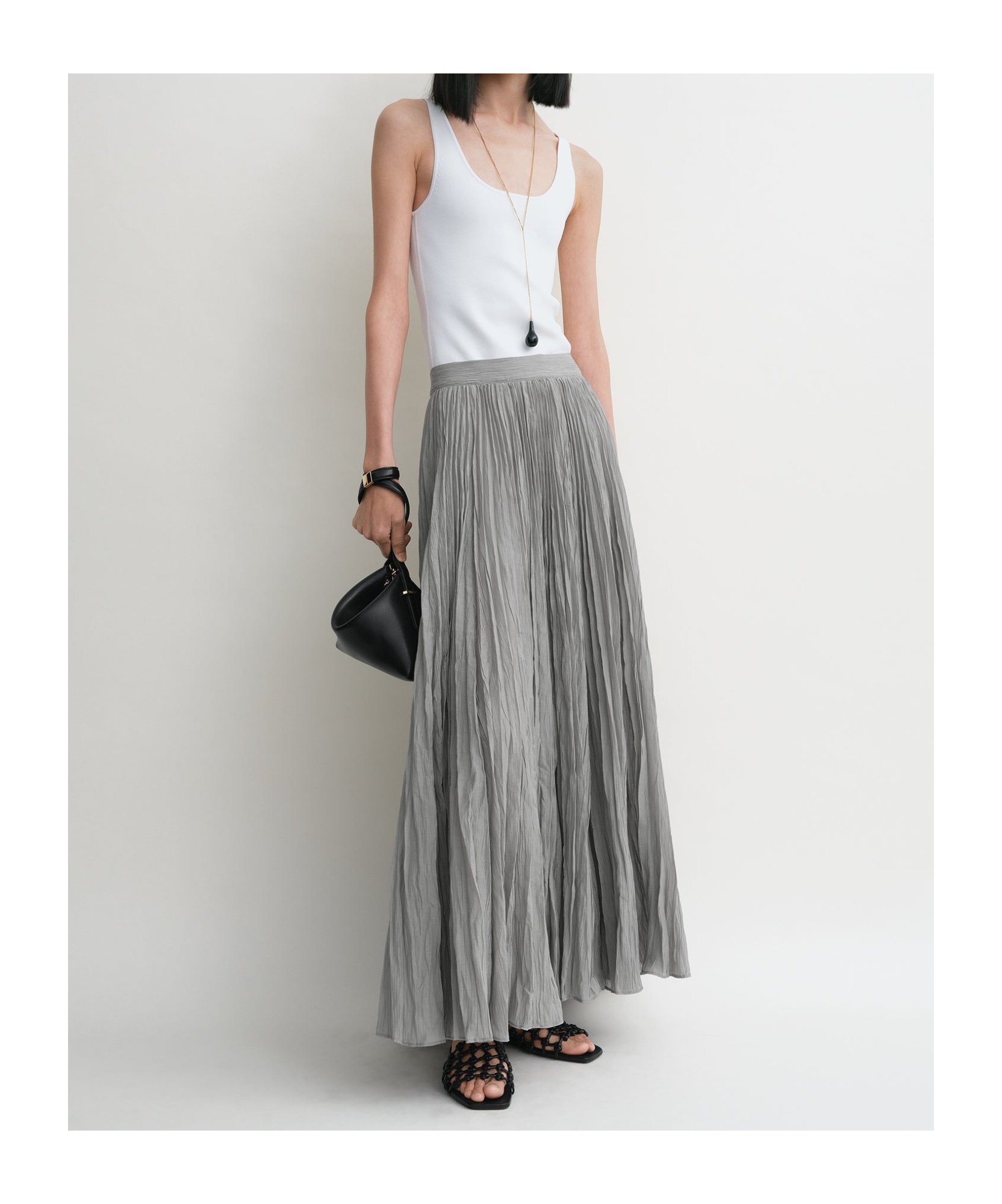 Shop Totême Crinkled Plissé Skirt