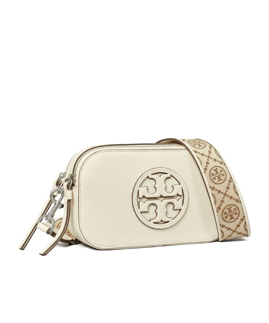 Tory Burch Zippered Shoulder Bag In Nude