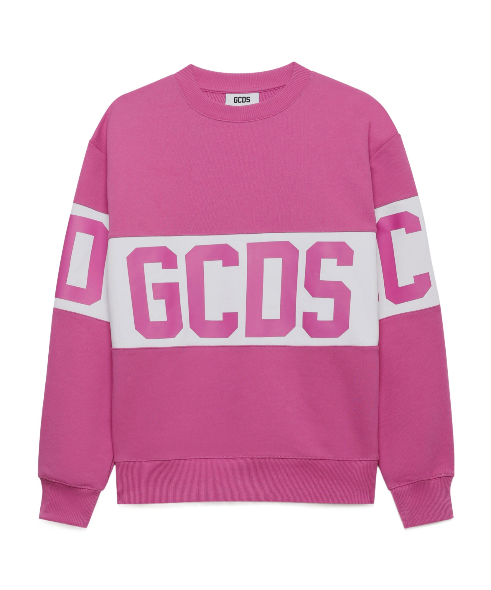 Gcds Logo-print Sweatshirt In Pink