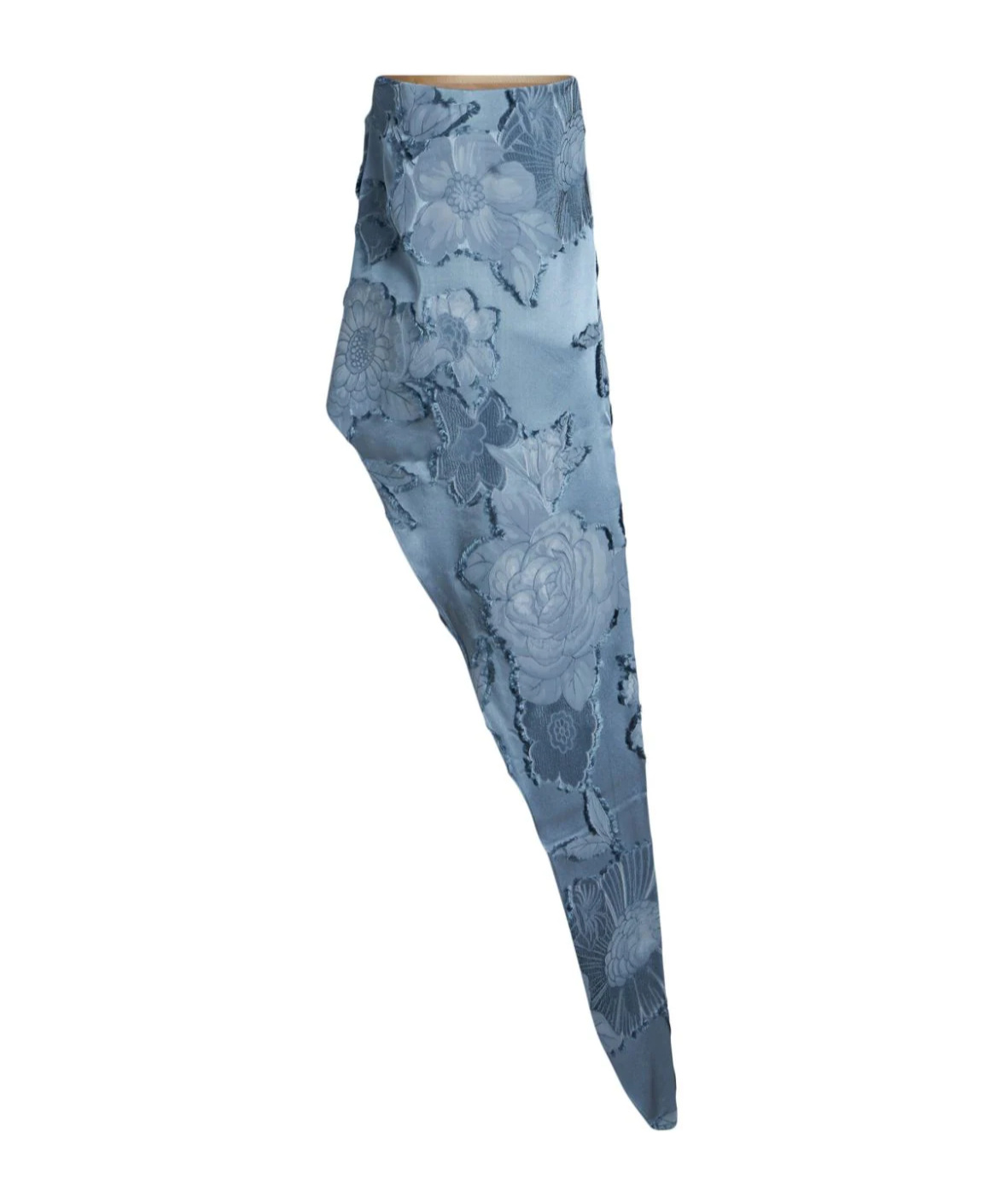 Etro Light Blue Fringed-effect Asymmetric Top In Blue