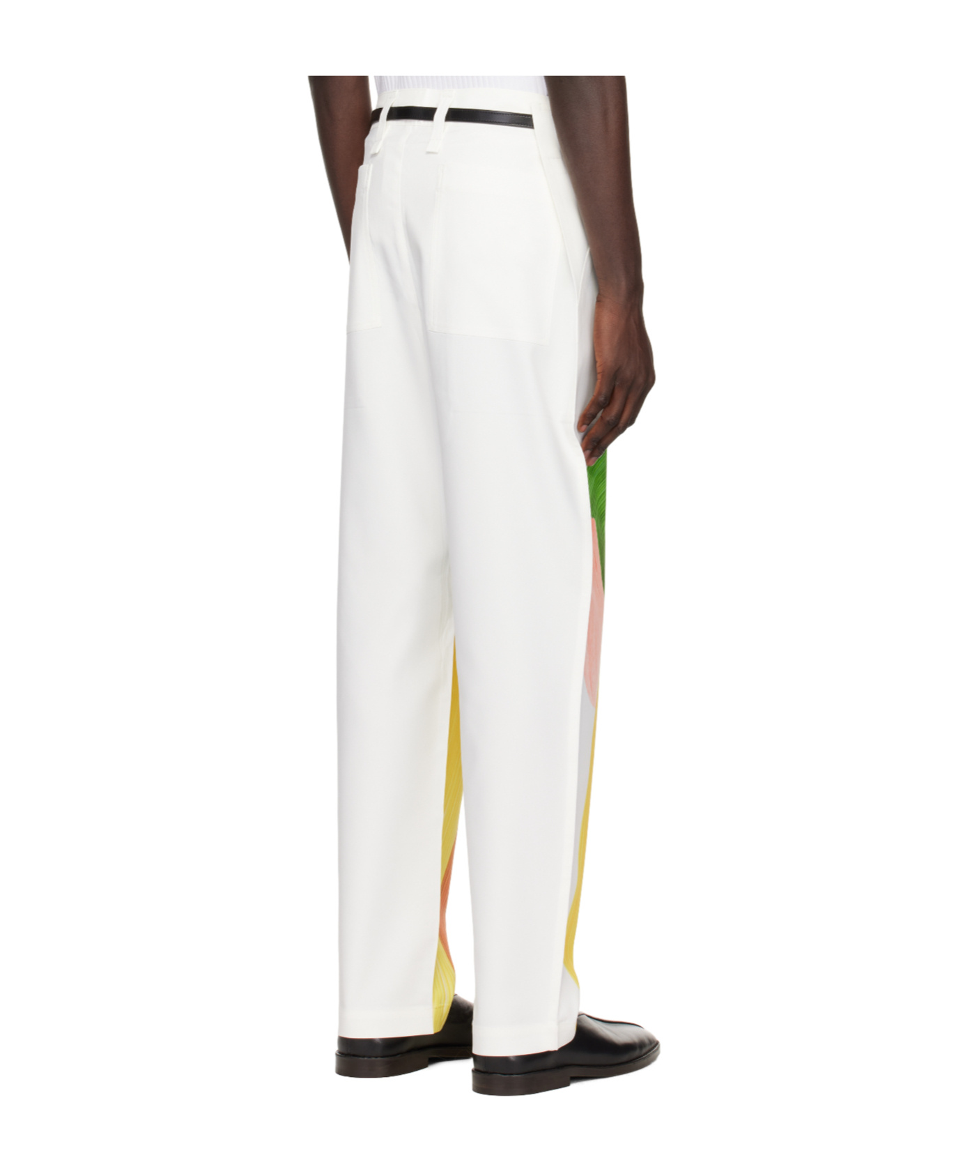 Issey Miyake White Ronan Bouroullec Edition Drawing Press Trousers In Multi
