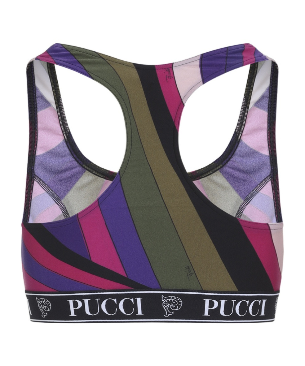 Pucci Racerback Polyamide Fashion Top In Multi