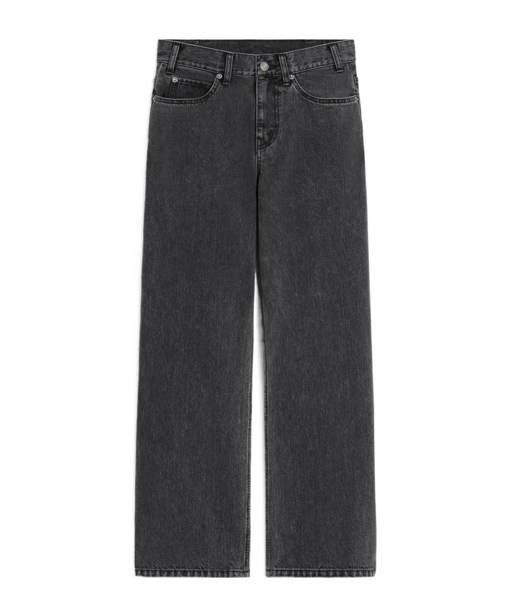 Celine Jolene Jeans In Charcoal Wash Denim In Black